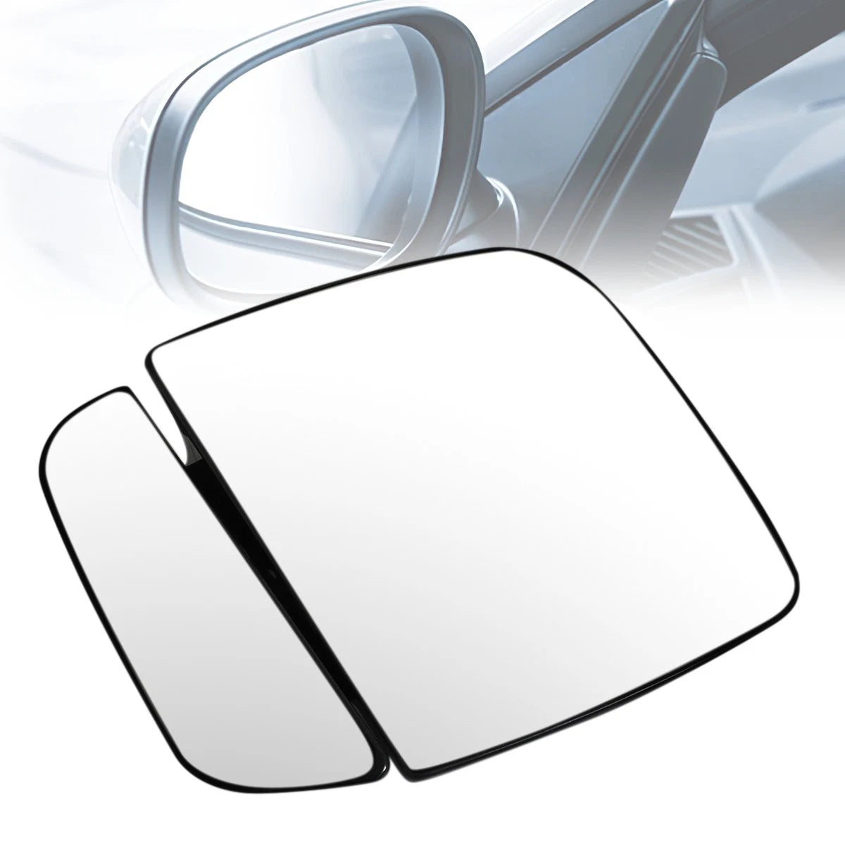 OE Style Left Mirror Glass w/Plate for Ford E-150/250/350/450/550 (1992–2007)