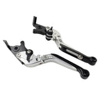 Silver Extendable Brake Clutch Levers for Kawasaki Z1000 ZX6R 2007-2018