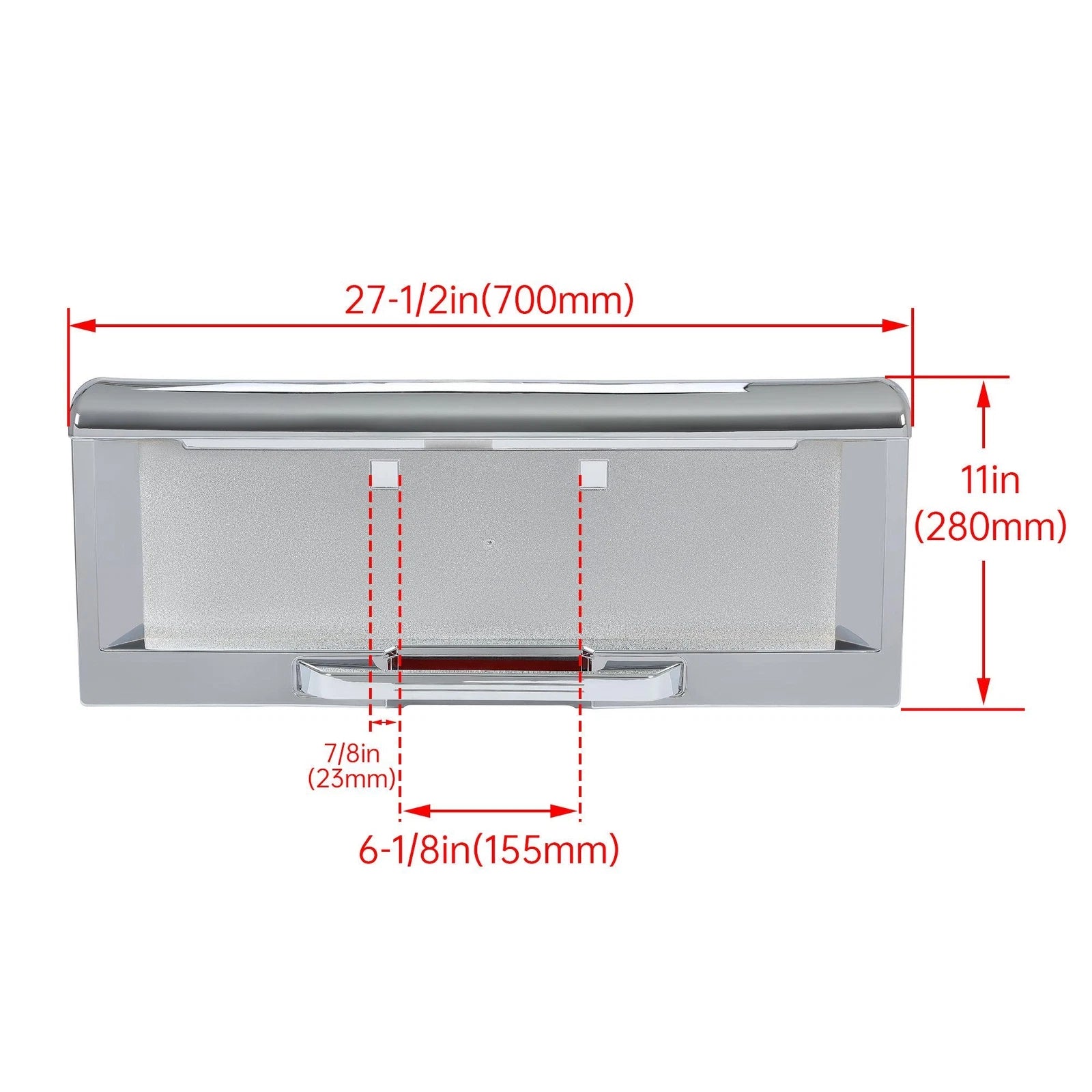 Rear License Plate Cap Trim Cover Frame for Hummer H2 (2003–2005)