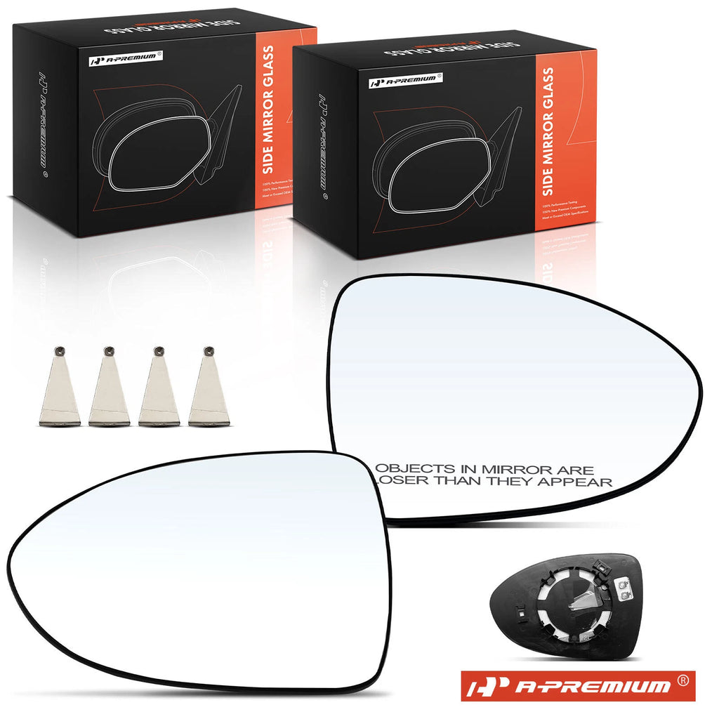 Heated Power Mirror Glass Pair for Kia Rio (2012–2017) Hatchback Sedan