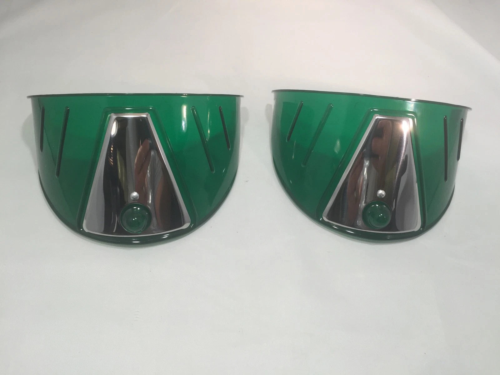 Green Headlight Visors Pair Replacement for Toyota Hilux (2005–2015)