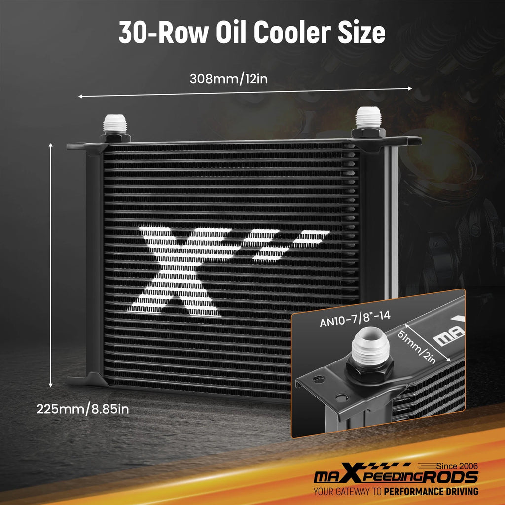 Oil Cooler Kit for Universal Fit (AN10) Aluminum Air Guide & Brace (—)