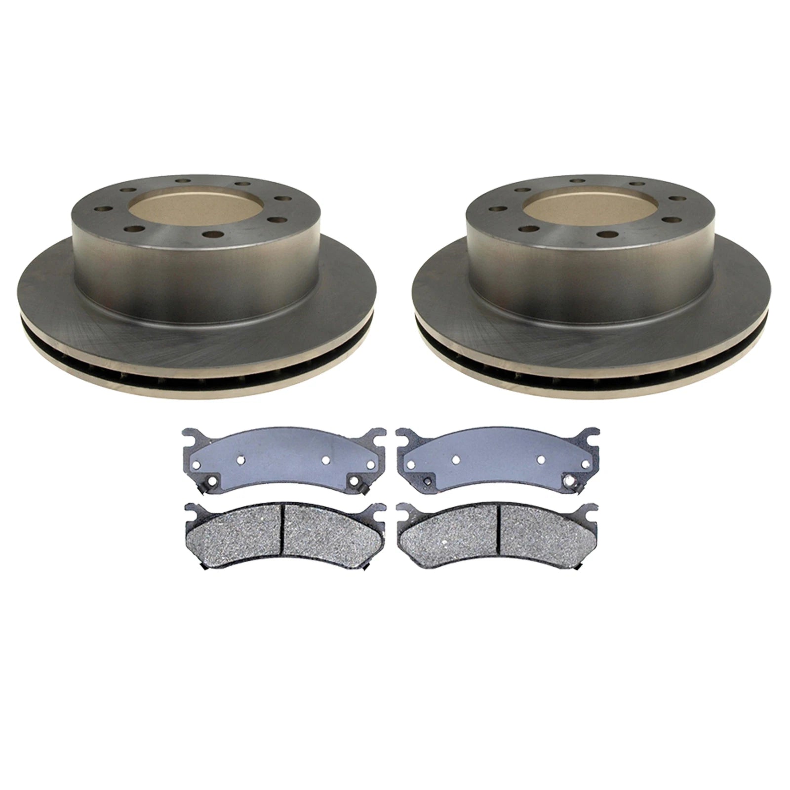 ACDelco Silver Rear Brake Kit Set of 2 Disc Rotors Pads for Avalanche Silverado (2007–2013)