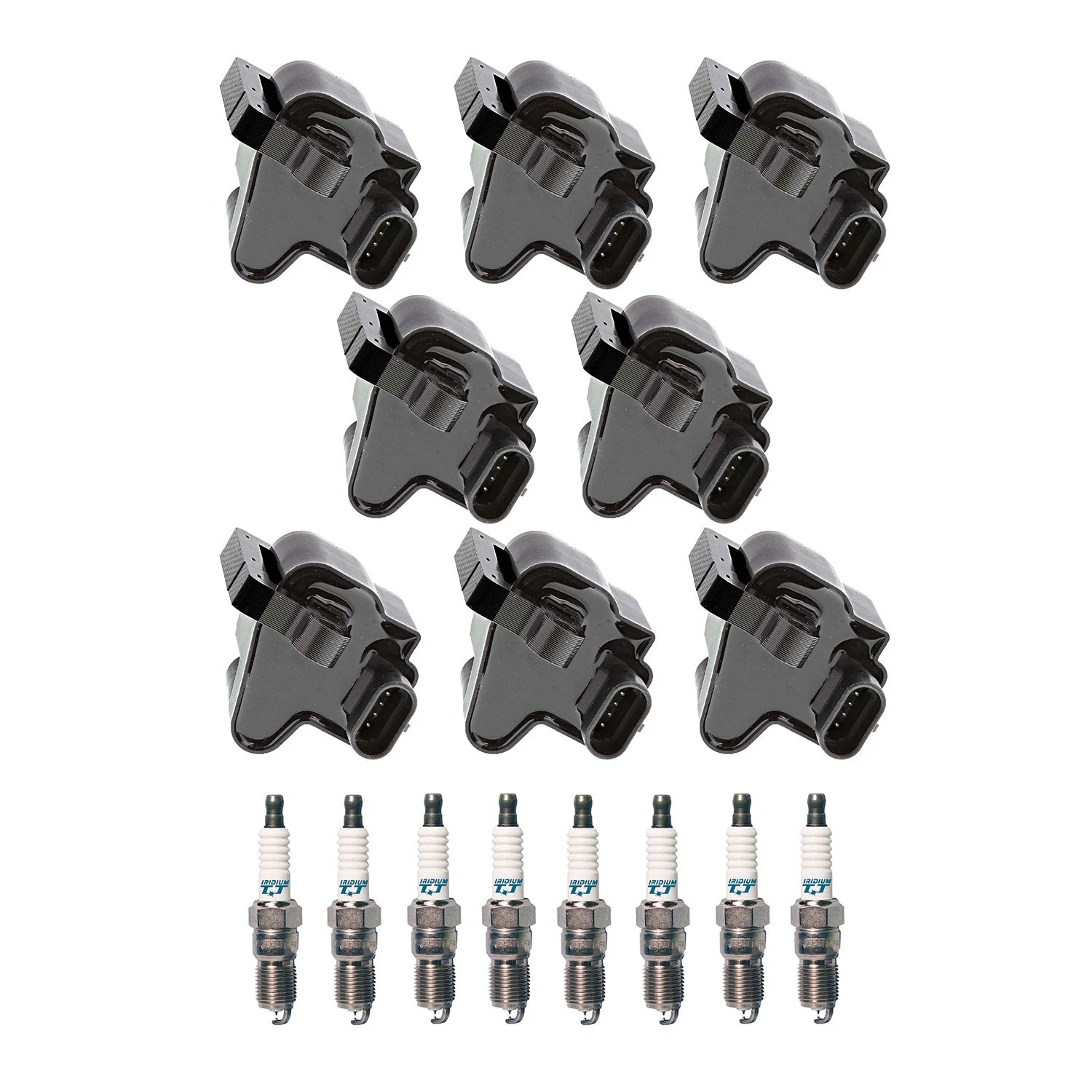 Set of 8 Ignition Coils & Iridium Spark Plugs for Avalanche 1500 2500 (2001–2006)