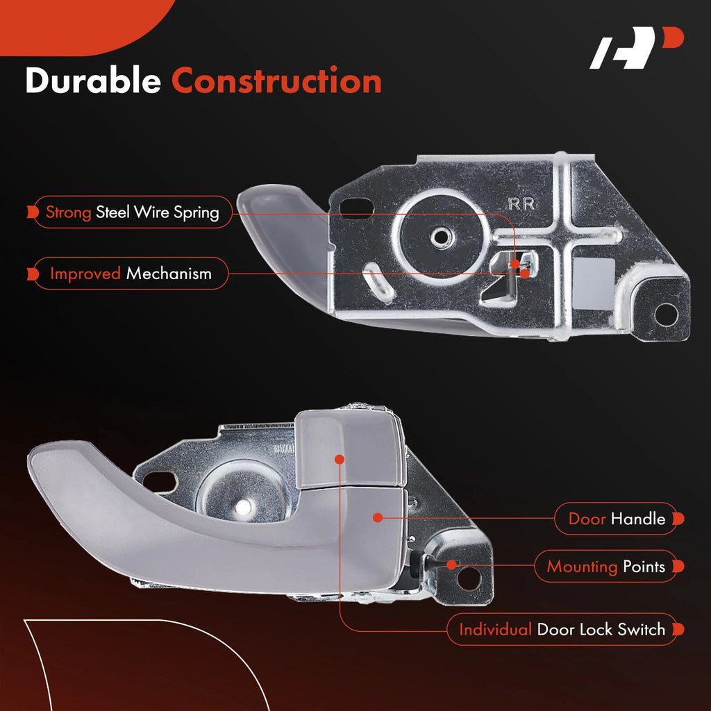 Rear Right Light Gray Interior Door Handle for Kia Sorento (2003-2009)