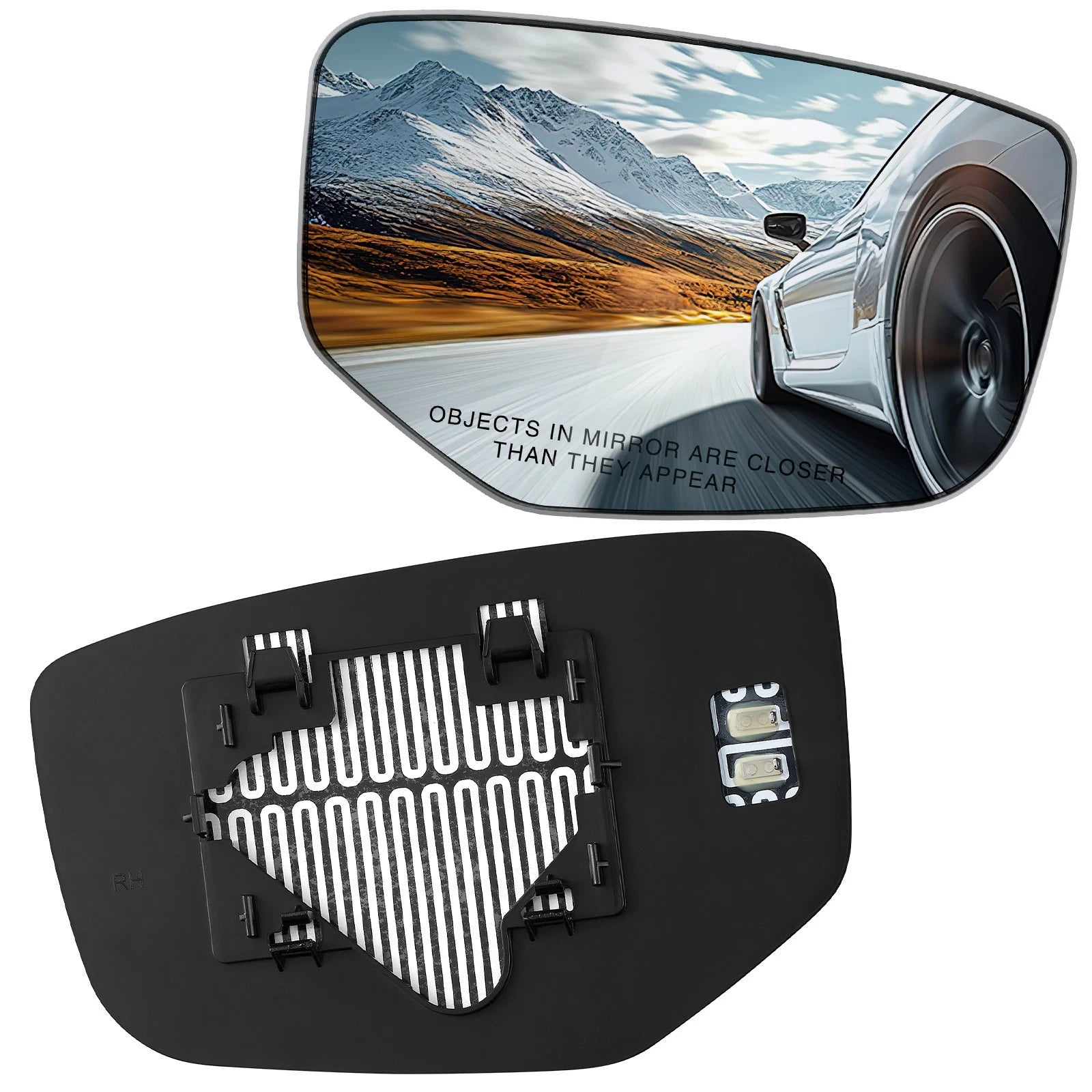 Heated Convex Mirror Glass Right Side for Honda Accord (2008–2012)