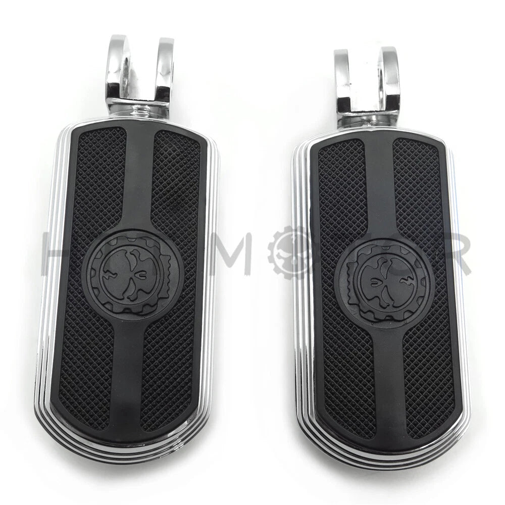 Chrome Skull Rubber Footpeg for Kawasaki ZX-6R ZX-14R (2000–2016)