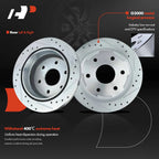 Set of 4 Drilled Brake Rotors for GMC Yukon, Chevy Tahoe (2000–2001)