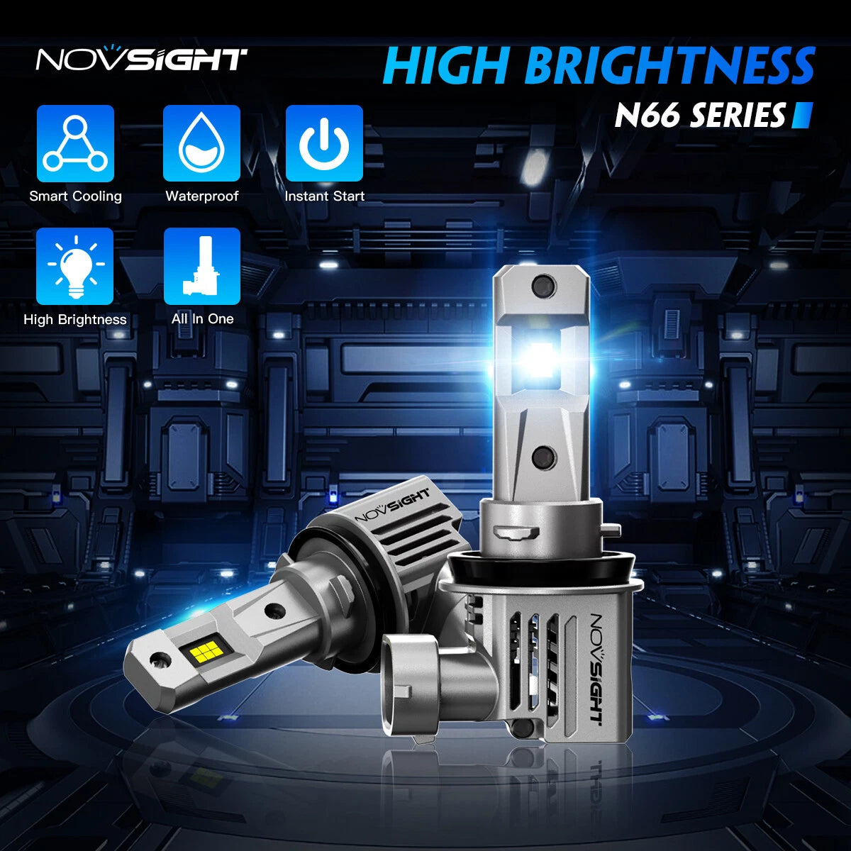 H11 LED Headlight Bulbs for 80W 18000LM
