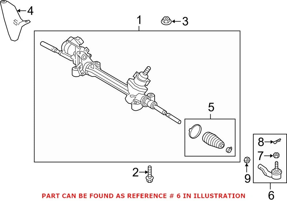 Front Driver Left Outer Steering Tie Rod End for Lexus ES350 ES300h (2007–2022)