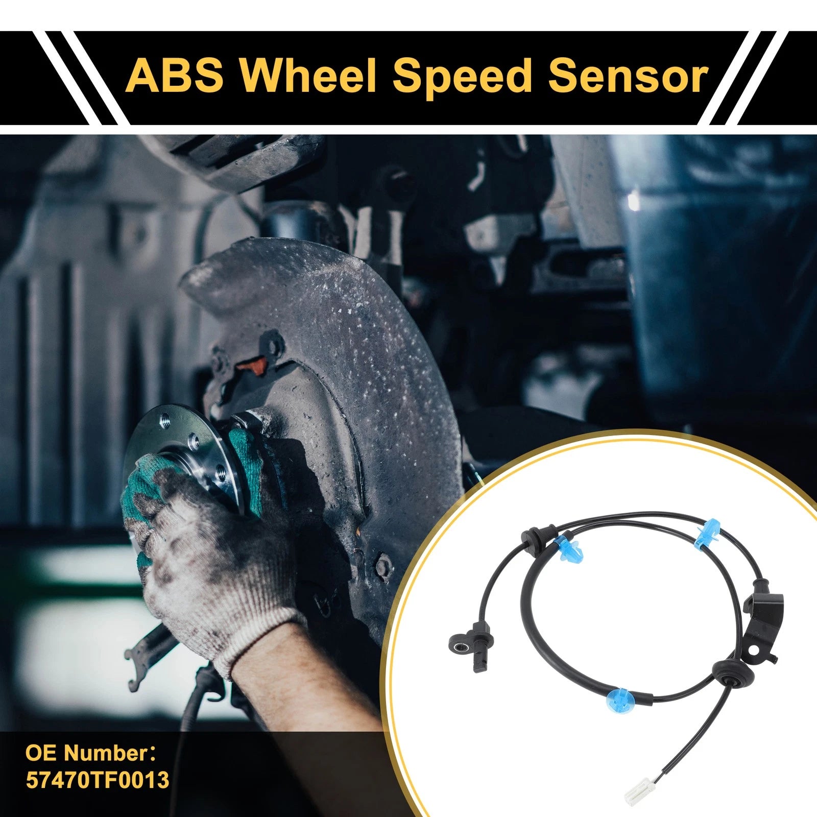 ABS Wheel Speed Sensor No. 57470TF0013 for Honda Fit (2009–2013) Rear Right