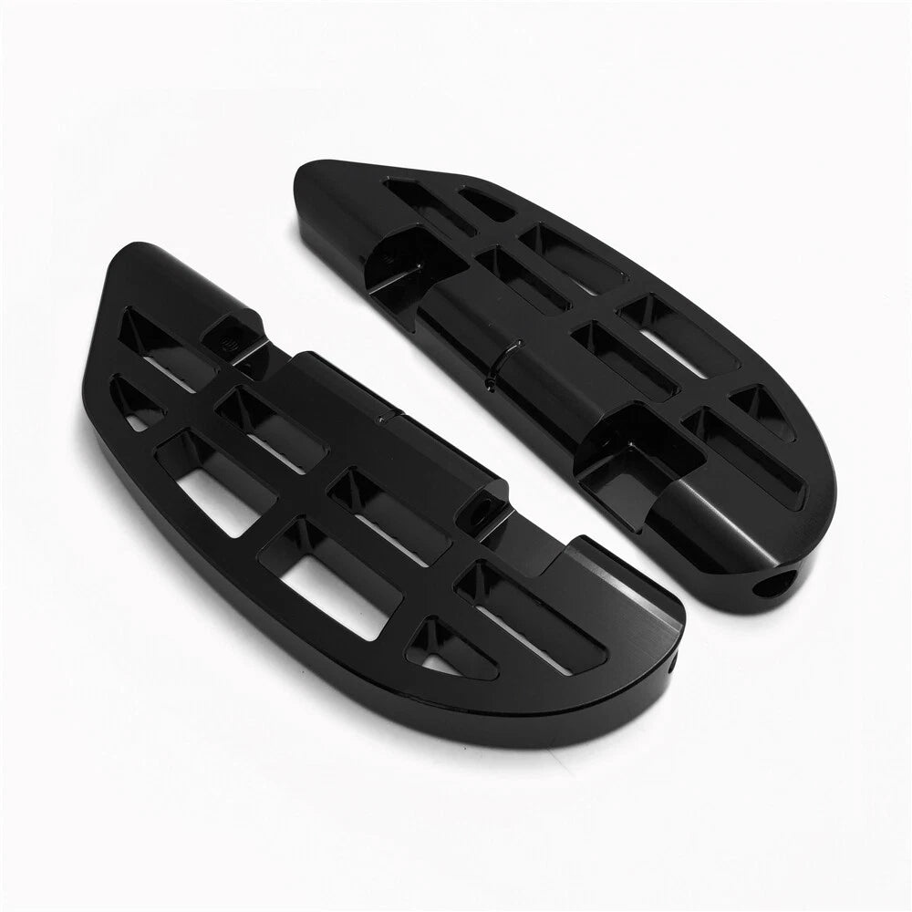 Black Leaf Dominator Passenger Floorboard Knob for Harley Touring (1993–2008)