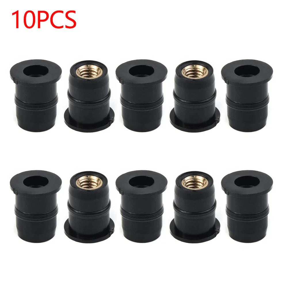 Panel Nuts 5mm 10 x for Motorcycle Rubber ATV