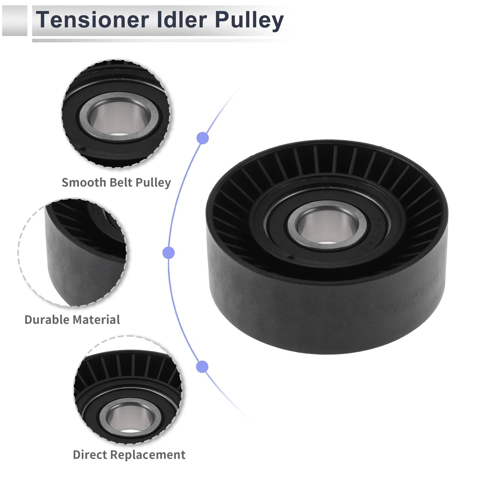 Drive Belt Idler Pulley Serpentine for Audi A3 (2006–2013) 04854089A