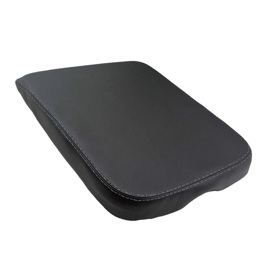 Leather Synthetic Console Armrest Cover for Dodge Ram (2002–2008) Gray Stitch