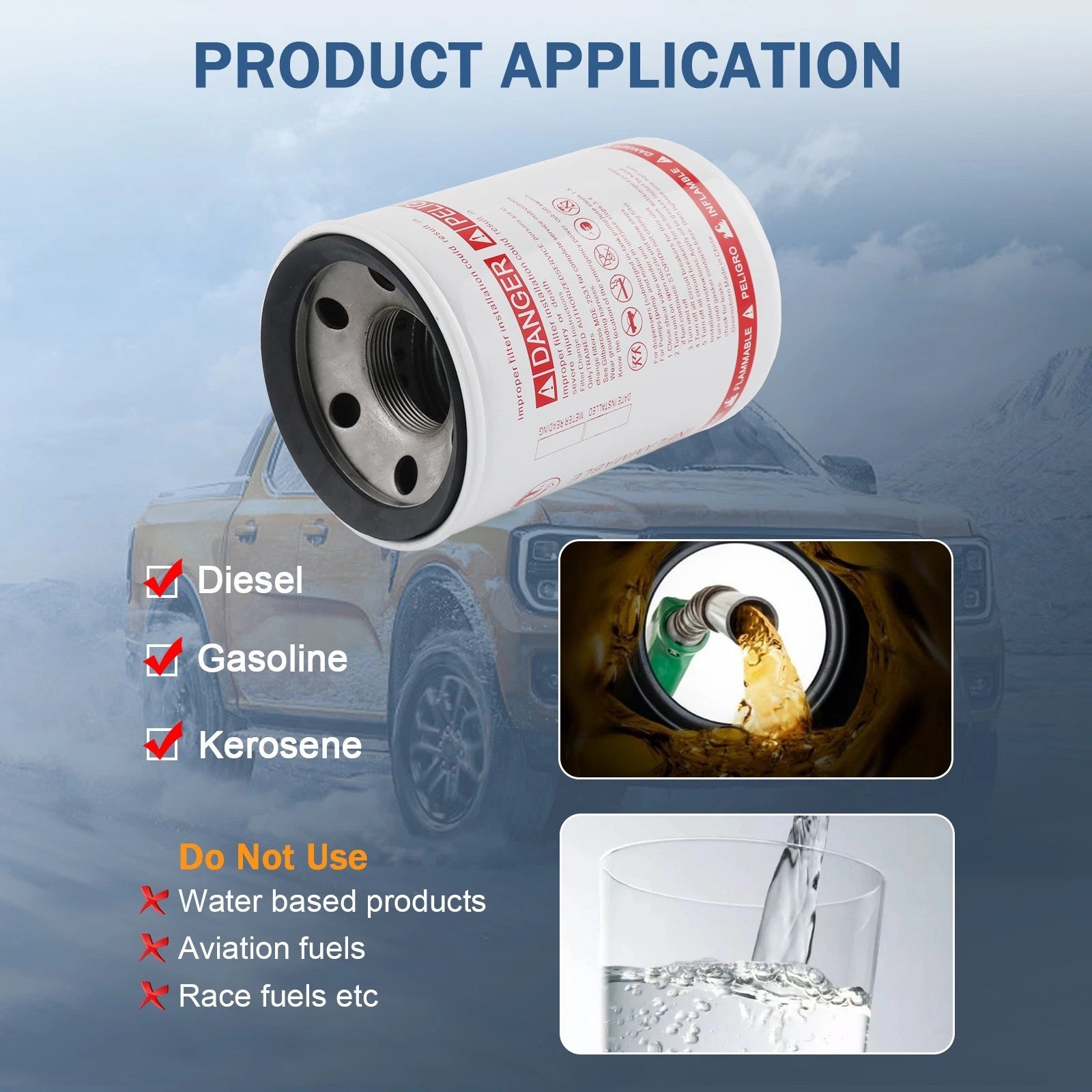 Fuel Filter Element for Make Model