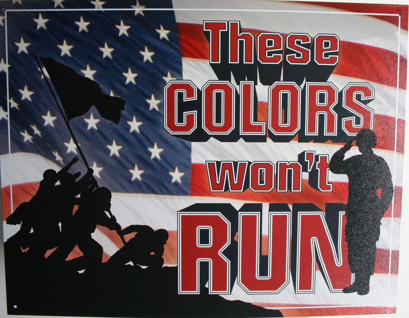 Tin Metal Sign for USA Flag United States Army (2226)
