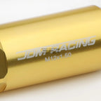 20x M12x1.5 90mm Tall Gold Aluminum Spiked Cap Lug Nuts + Adapter
