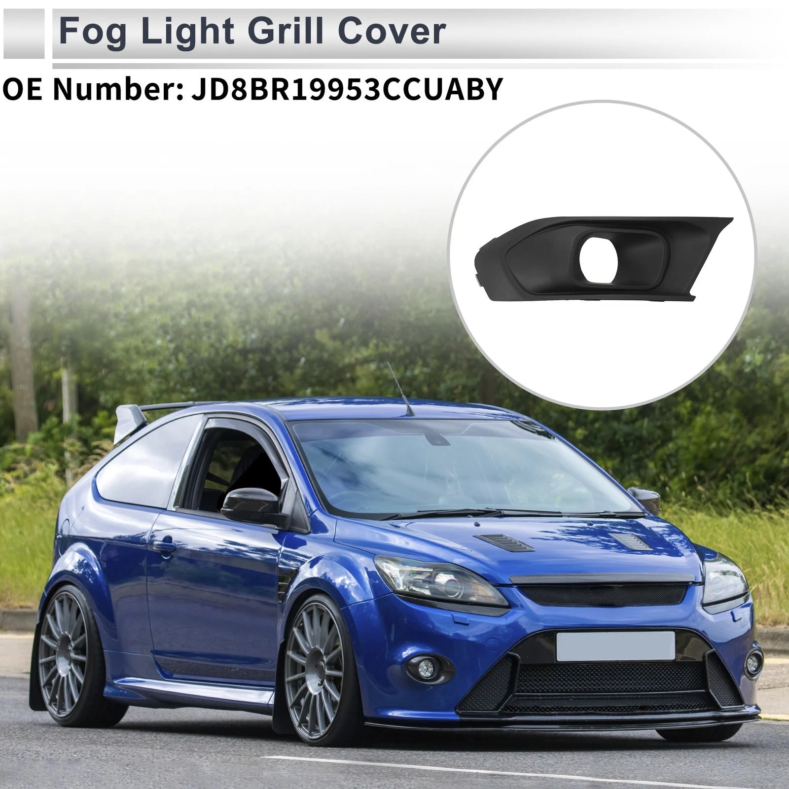 1 Pc Fog Light Grill for Ford Escort (2015) No.JD8BR19953CCUABY