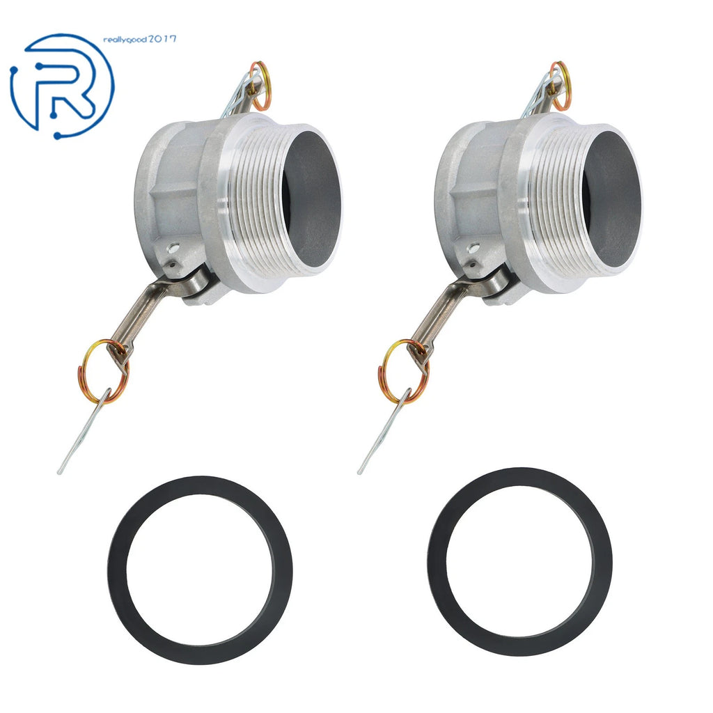 2X Aluminum Cast Cam Lock Fittings for Hose (3 Inch Part B)