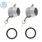 2X Aluminum Cast Cam Lock Fittings for Hose (3 Inch Part B)