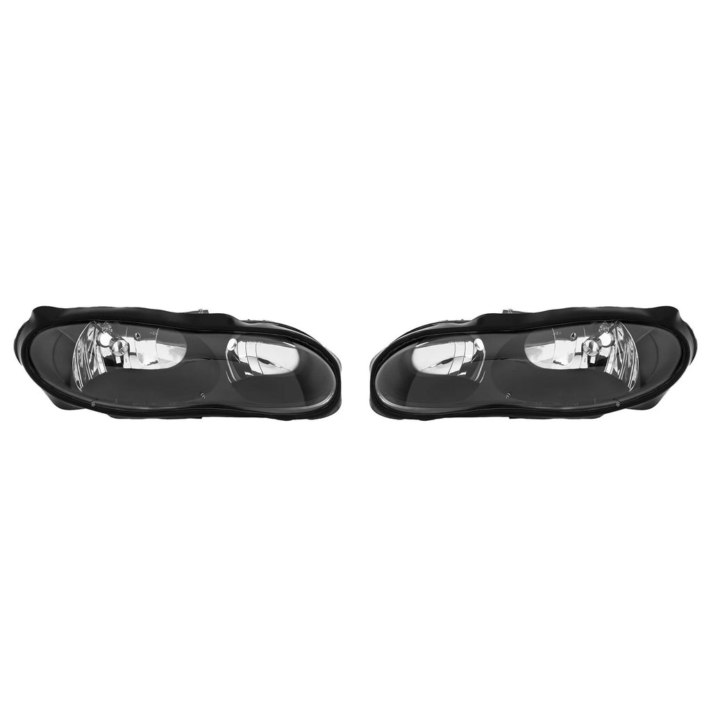 Headlight Assembly Pair for Chevy Camaro Z28 SS (1998–2002) Black Housing