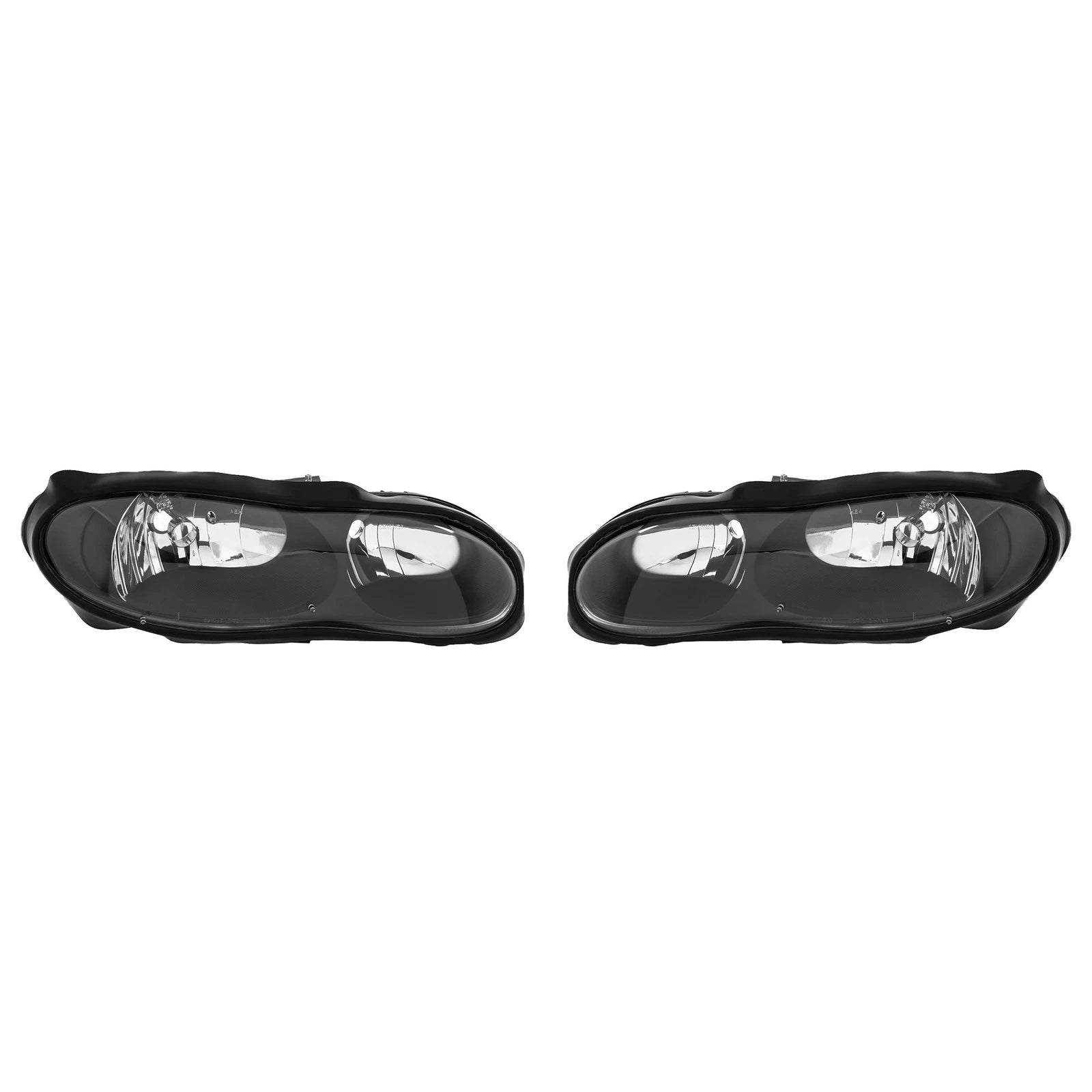 Headlight Assembly Pair for Chevy Camaro Z28 SS (1998–2002) Black Housing