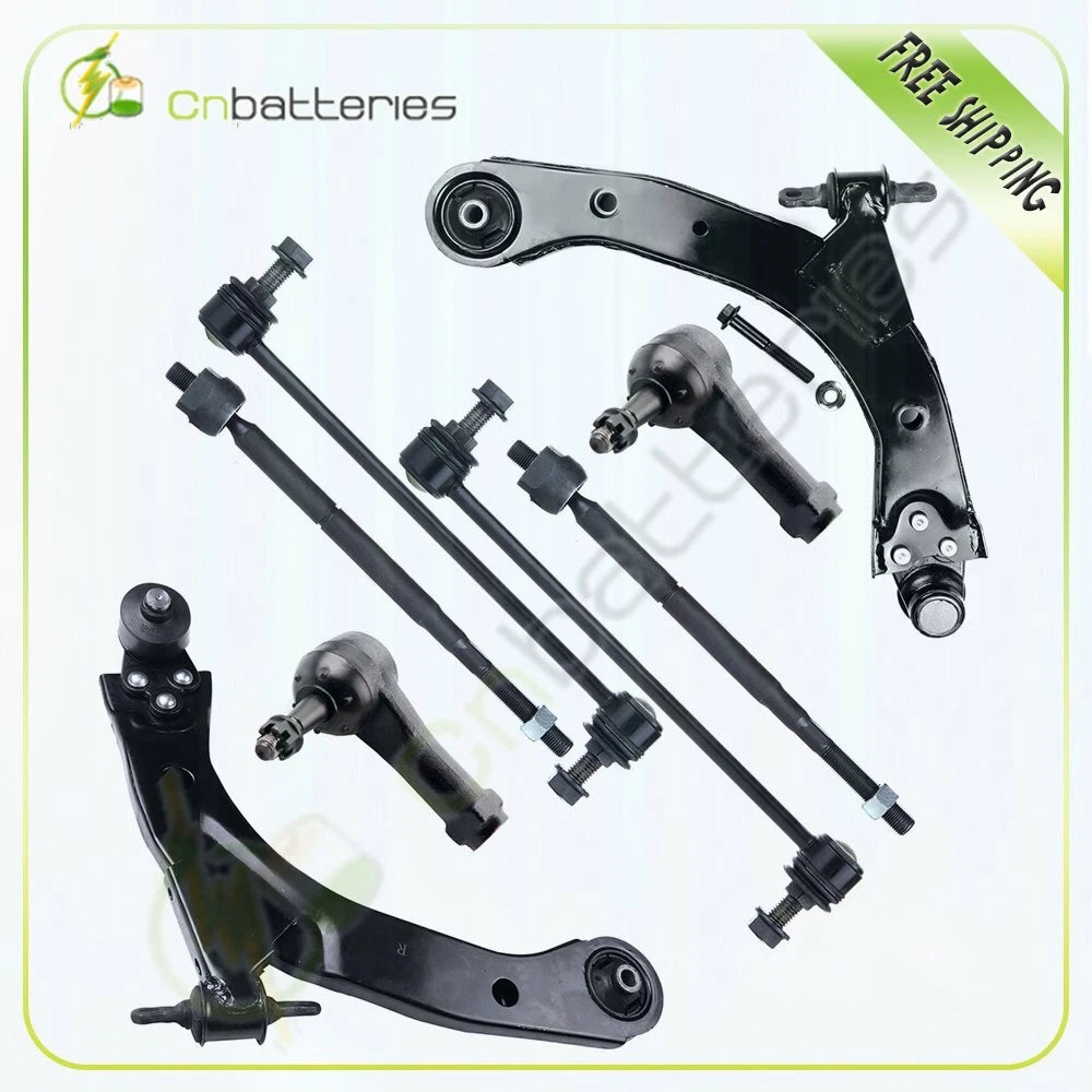 Set of 8 Front Suspension Tie Rod Ends for Chevrolet Cobalt Pontiac G5 Ion (2005–2011)
