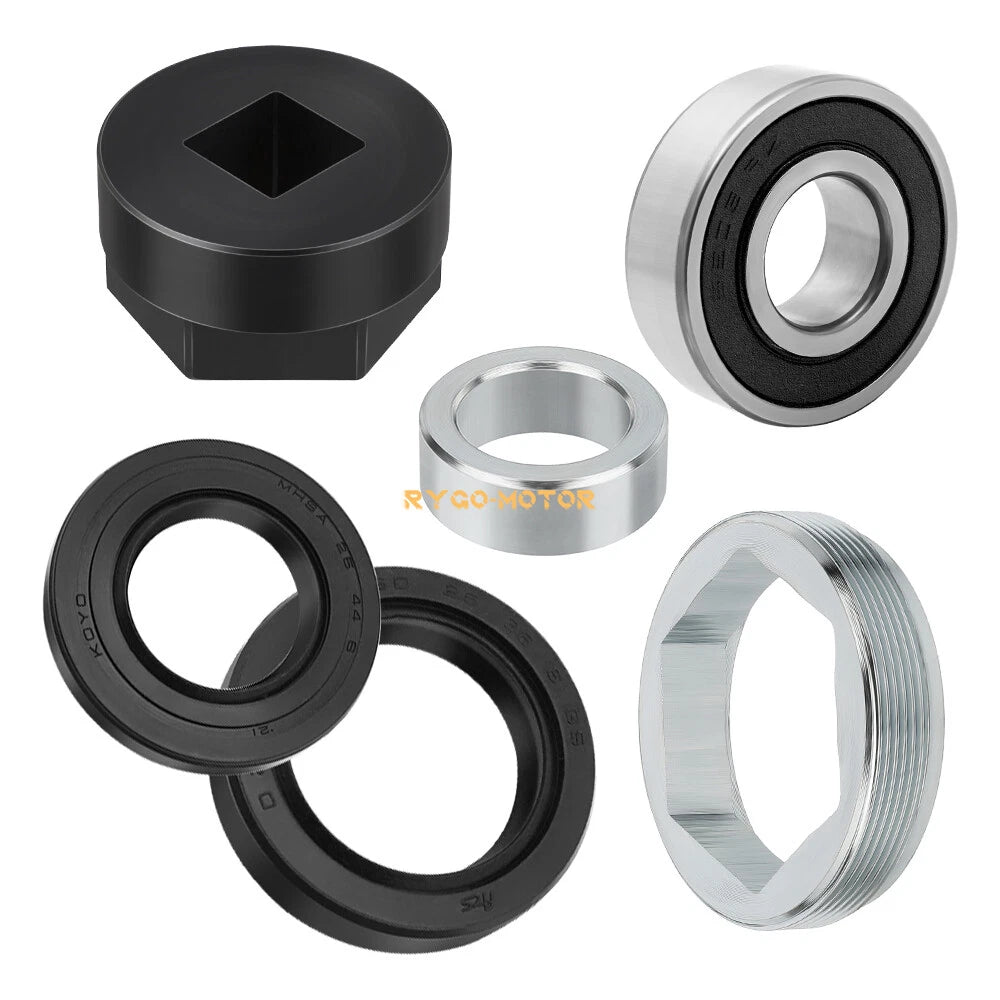 Steering Stem Bearing Seal Holder Nut & Tool Kit for Yamaha Kodiak 400 450 700 (1993–2020)
