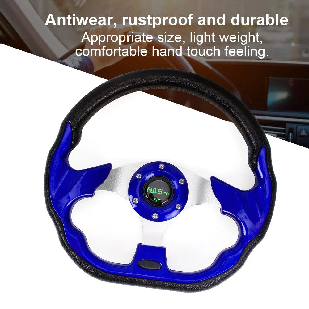 13" Steering Wheel for EZGO/Club Car/Yamaha Golf Cart (US Blue)