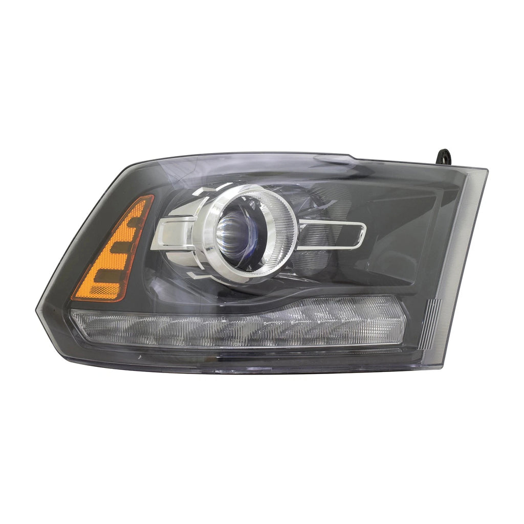 Replacement Black Passenger Side Halogen Headlight Assembly w/o Logo