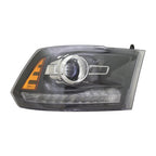 Replacement Black Passenger Side Halogen Headlight Assembly w/o Logo