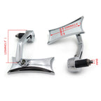 Handlebar Racing Mirror for Honda Suzuki Kawasaki Yamaha (7/8" 1" 22mm 25mm) Chrome