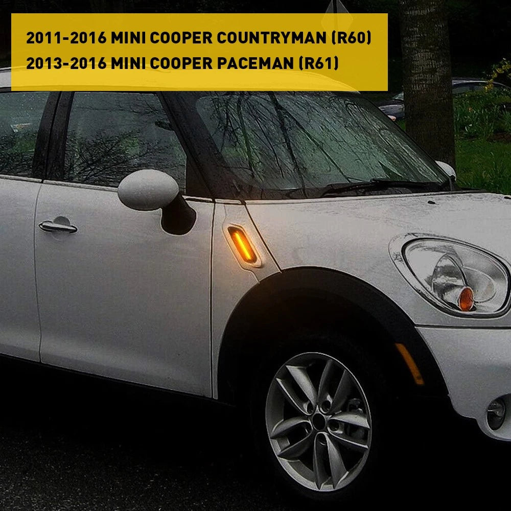 Amber Smoke LED Front Side Marker Light for Mini Countryman Cooper (2011-2016)