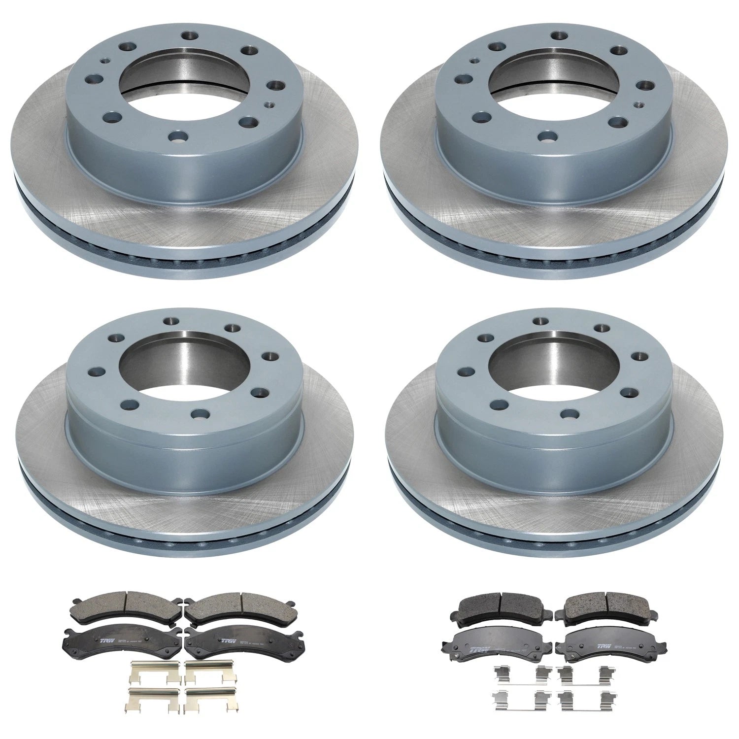 DuraGo Disc Brake Rotors & TRW Metallic Pads Kit for Express 3500 (2003–2023)