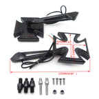 Custom LED Turn Signal Integrated Mirror for Honda Kawasaki Suzuki Yamaha