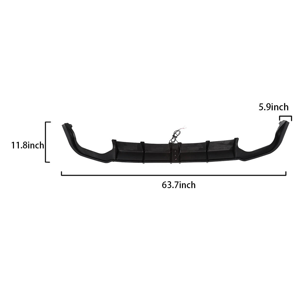 Carbon Fiber Print Rear Bumper Diffuser + Light for Honda Accord Sedan (2018–2022)