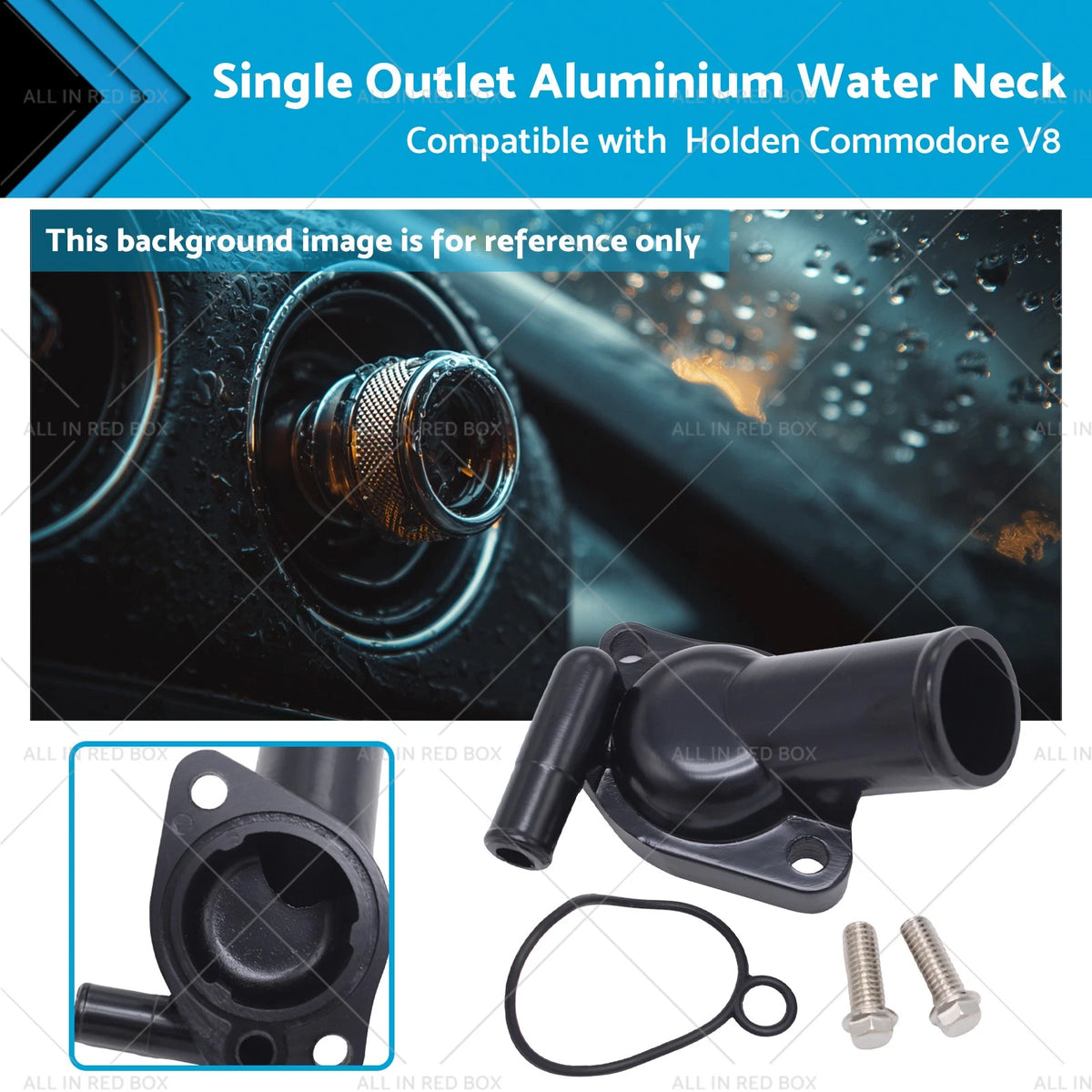 Aluminium Black Water Neck for Holden Commodore V8