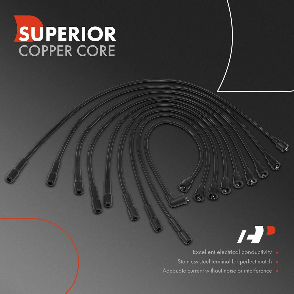9x Spark Plug Wire Set for Jeep Grand Wagoneer J10 (1987–1991)