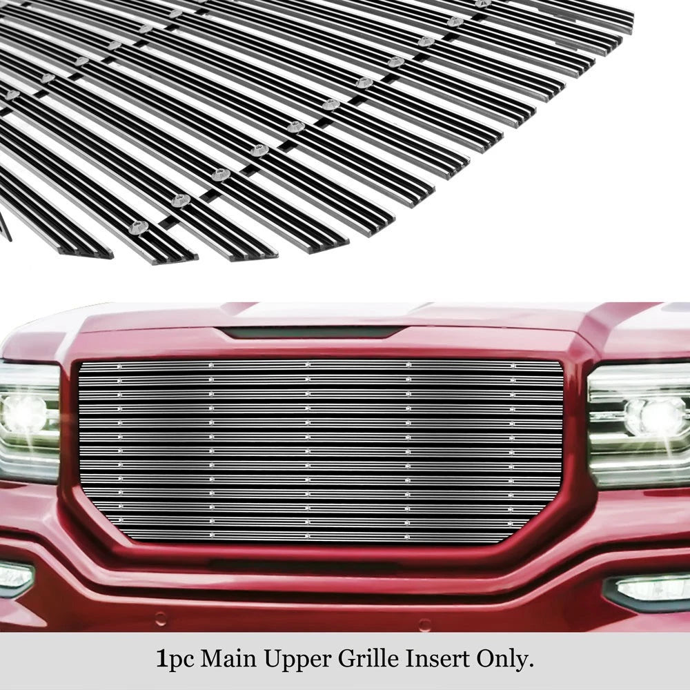 Billet Grille Insert for GMC Sierra 1500 (2016-2018) with Rivet Studs