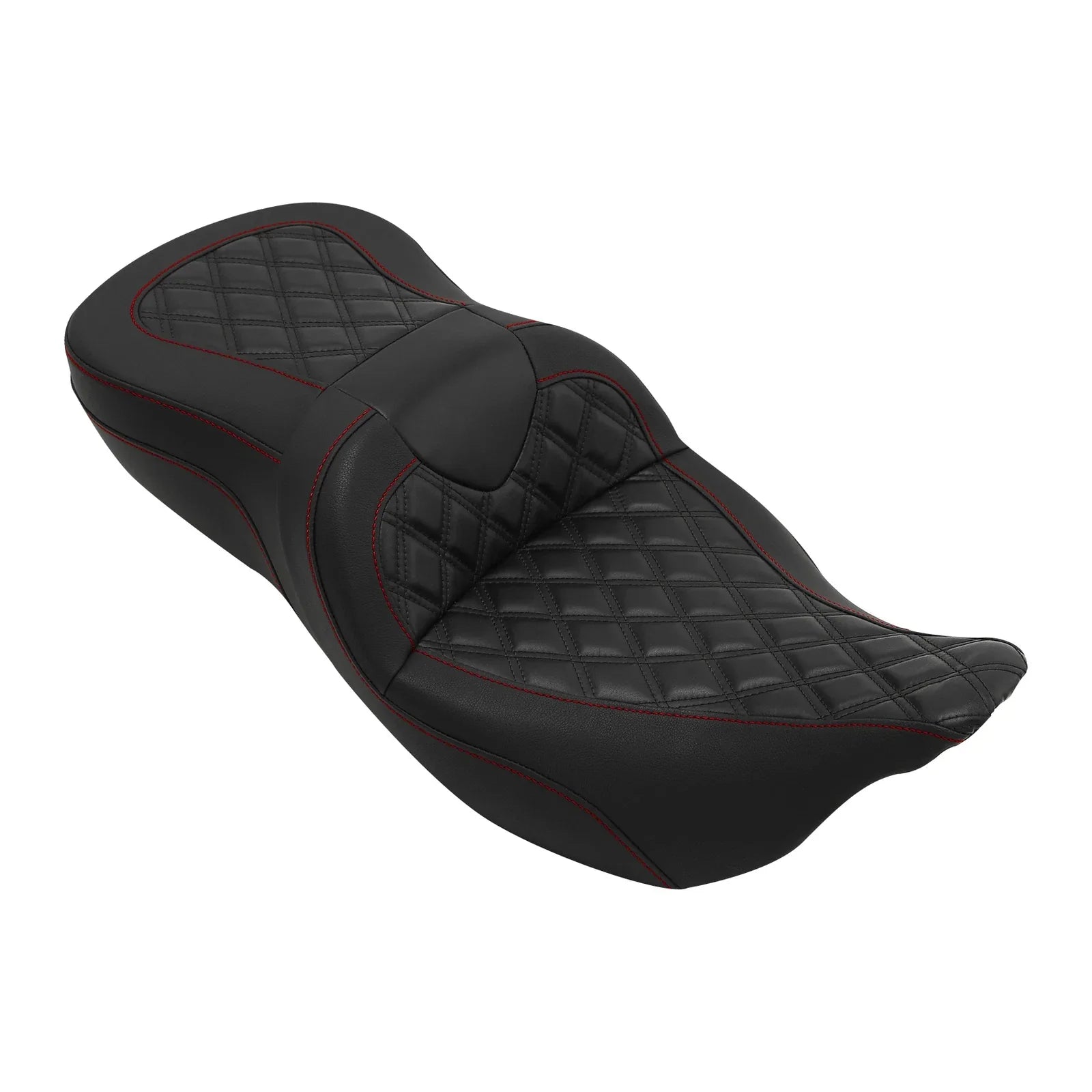 Driver & Passenger Seat for Harley Electra Glide 2009-2023 Black Red