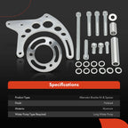 2X Aluminum Polished Alternator Bracket Kit for Chevy (Long Water Pump)
