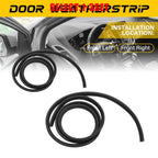 Set of 2 Front Door Weatherstrip Rubber Seals for Ford Focus (2012–2018)