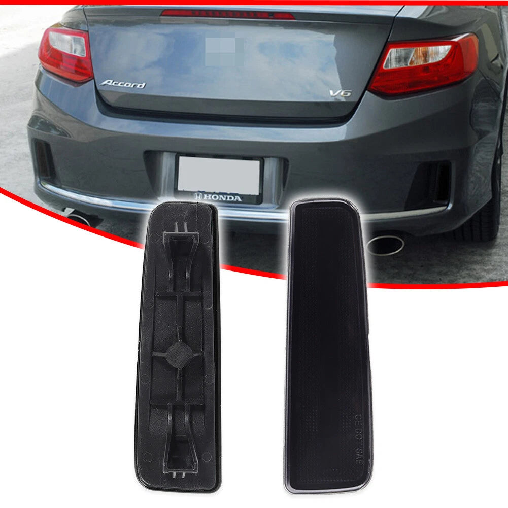 Set of 2 Smoke Lens Bumper Reflector Lamps for Honda Accord Coupe (2013–2015)