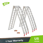 Set of 2 Aluminum Folding Loading Ramps for ATV UTV Truck Motorcycle Lawn Mower