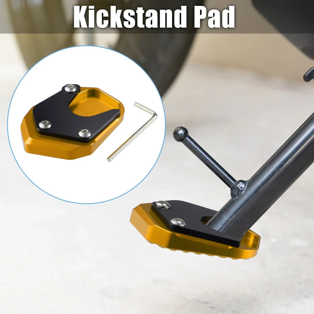 Aluminum Alloy Motorcycle Kickstand Plate Pad for Honda - Gold