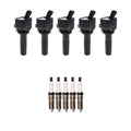 Set of 5 Ignition Coils & Denso Iridium Spark Plugs for Canyon (2004–2012)