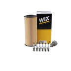 Wix Engine Oil Filter & Denso 6 Platinum Spark Plugs for Audi A4 Quattro (2009)