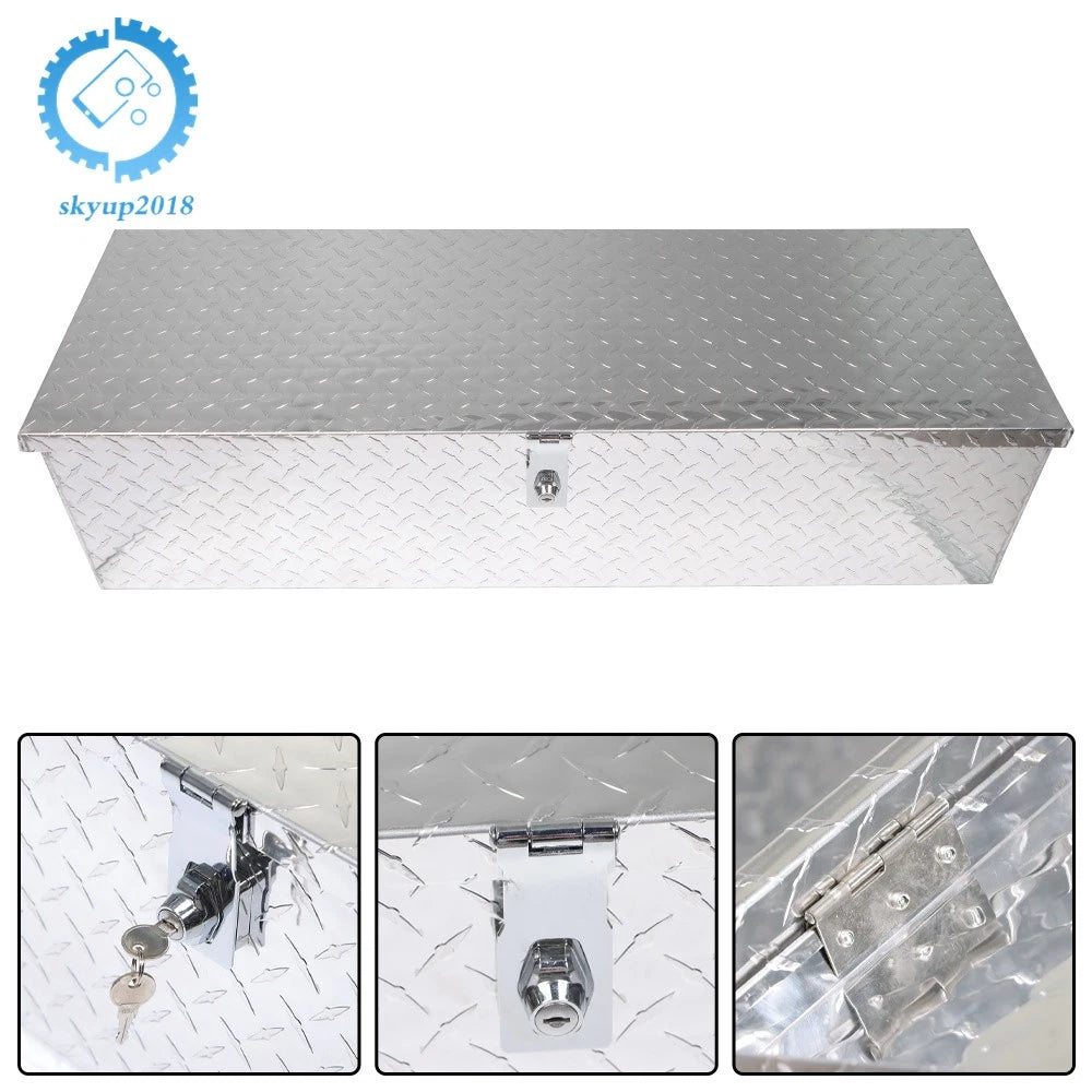 Aluminum Trailer Tongue Tool Box for Pickup Truck Bed (39" x 13" x 10")