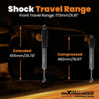 Heavy Duty Lift Shock for Ford Ranger (1998–2011) 4.5-5.5" Lift Kit
